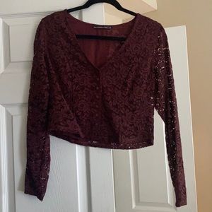Abercrombie lace front button blouse